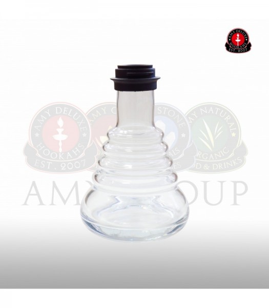 Glasbowl Amy Small Rips - clear / black powder
