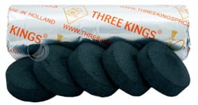 Three Kings Kohle - 40 mm - Rolle (10 Stück) - selbstzündend