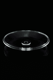 Kaya Glasteller - 25 cm - mit Metalleinfassung